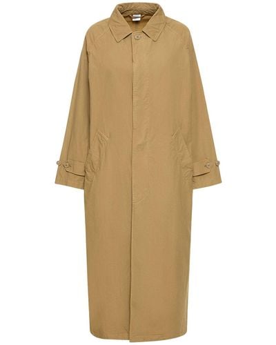 Aspesi Cotton Canvas Long Trench Coat - Natural