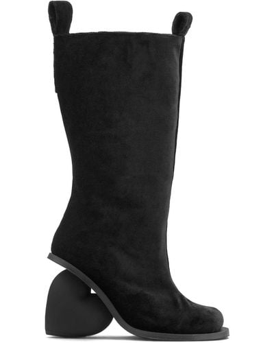 Yume Yume 90Mm Love Velvet Tall Boots - Black