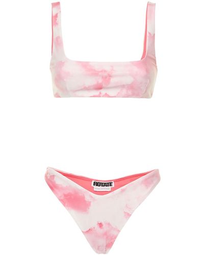 ROTATE BIRGER CHRISTENSEN Pearla Recycled Polyester Blend Bikini - Pink