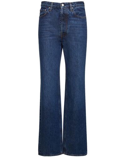 Totême Classic Denim High Rise Straight Jeans - Blue