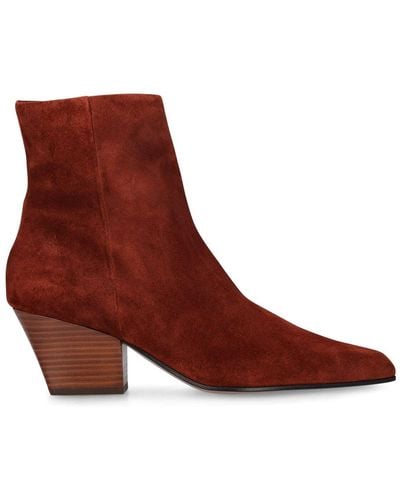Paris Texas 60Mm Jane Suede Ankle Boots - Red