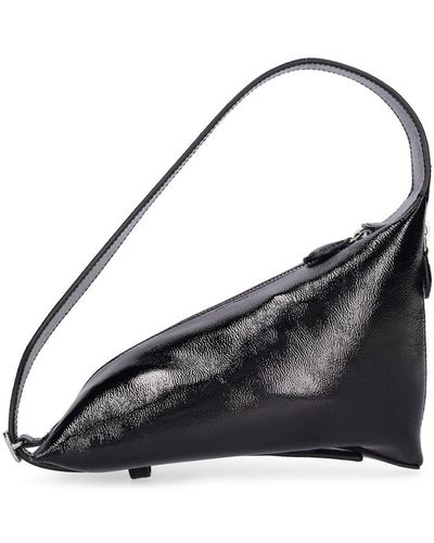 Courreges The One Patent Leather Shoulder Bag - Black