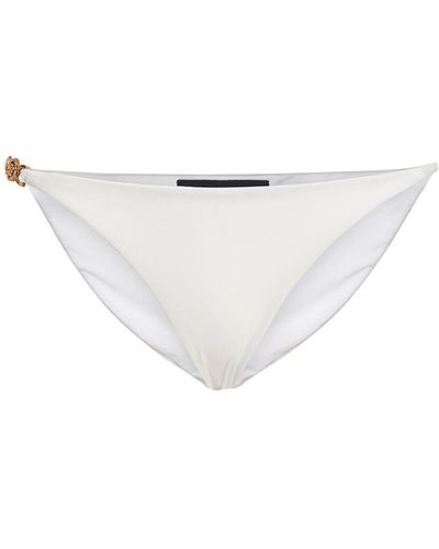 Versace Haut de bikini triangle en lycra medusa - Blanc