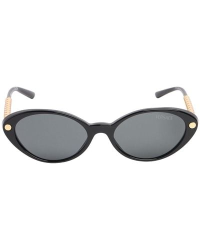 Versace Round Acetate Sunglasses - Grey
