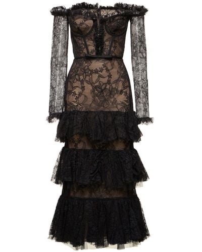 Giambattista Valli Chantilly Lace Dress Dresses - Black