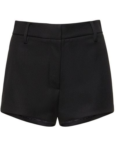 Magda Butrym Wool Mid Rise Shorts - Black