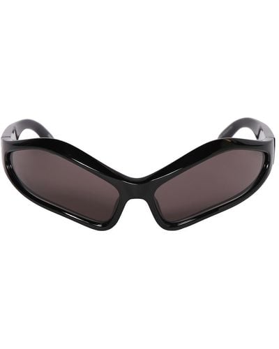 Balenciaga Ovale Sonnenbrille Aus Acetat "0314s 90s" - Schwarz
