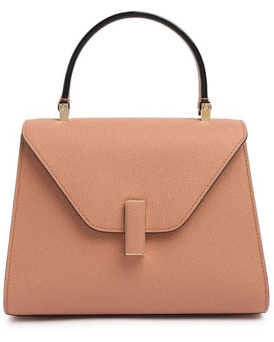 Valextra Mini Iside Leather Top Handle Bag - Brown
