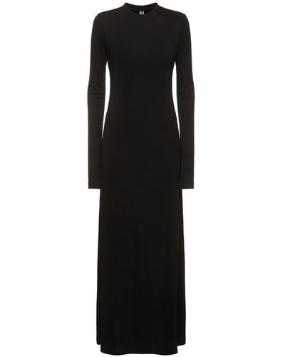 Totême Oversized Tech Jersey Long Dress - Black