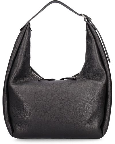 Totême Belt Hobo Leather Shoulder Bag - Black
