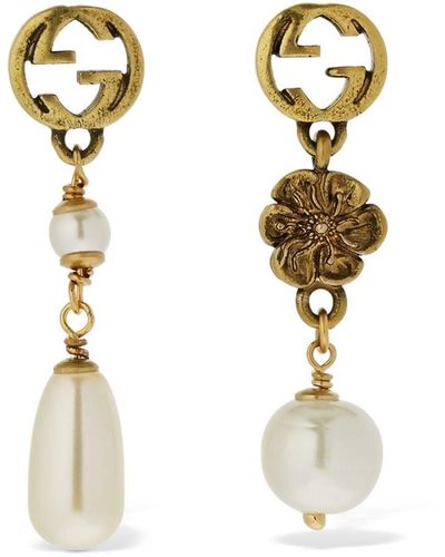 Gucci Pearl Earrings for Women - Up to 49% off | Lyst