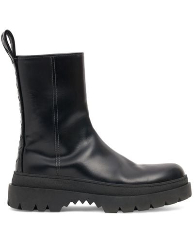 Bottega Veneta 3.5Cm Highway Leather Ankle Boots - Black