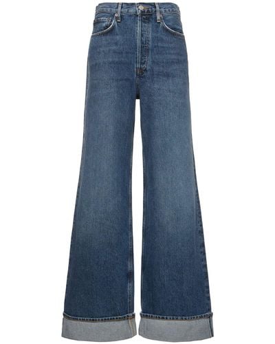 Agolde Dame Organic Cotton Slung baggy Jeans - Blue