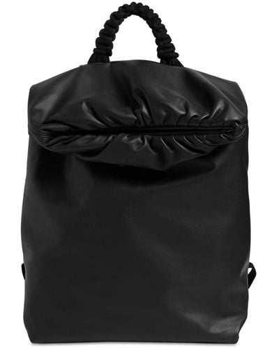 Bottega Veneta Medium Waterproof Leather Backpack - Black