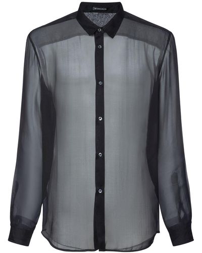 Ann Demeulemeester Benard Silk Chiffon Shirt - Grey