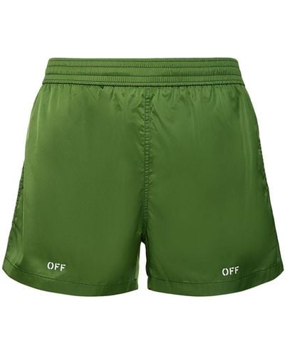 Off-White c/o Virgil Abloh Shorts mare off stamp in techno - Verde