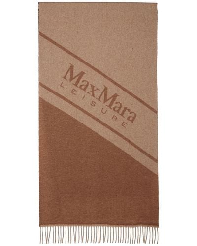 Max Mara Udente ウールブレンドストール - ブラウン