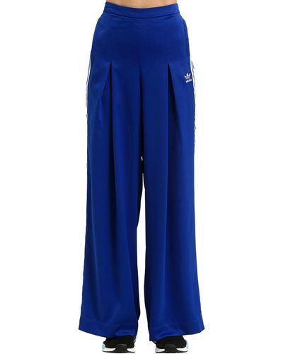adidas Originals Pantalon jogging en satin plissé "fashion league" - Bleu