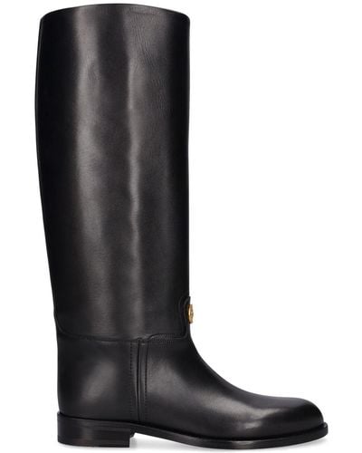 Bally 20Mm Hollie Tall Leather Boots - Black