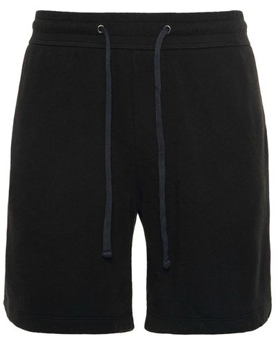 James Perse Lightweight Cotton Jersey Sweat Shorts - Black