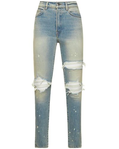 Amiri Jeans skinny de denim con cintura alta - Azul