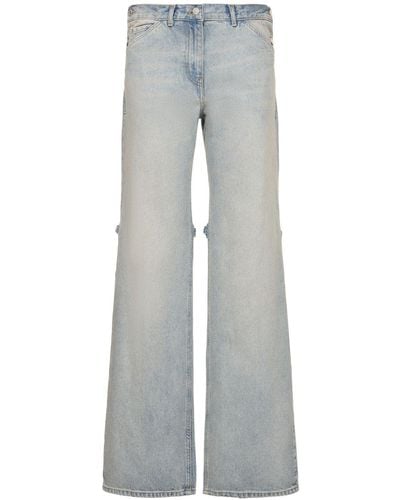Courreges Baggy-jeans Aus Baumwolldenim "sailor" - Grau