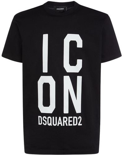 DSquared² T-Shirt mit "Icon"-Print - Schwarz