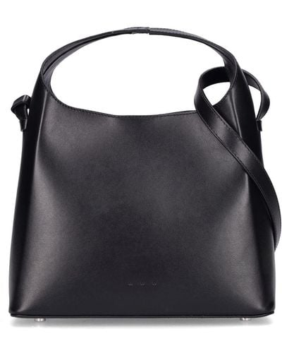 Aesther Ekme Mini Sac Smooth Leather Top Handle Bag - Black