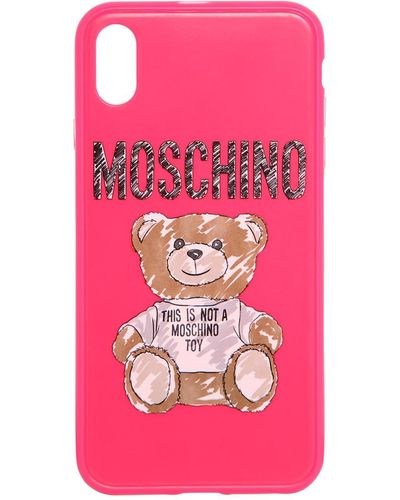 Moschino Iphone Xs Max-cover Mit Teddydruck - Pink