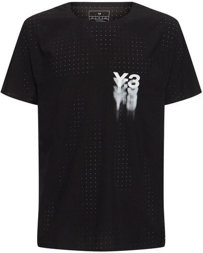 Y-3 Camiseta run - Negro