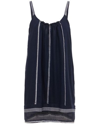 lemlem Mini-robe En Coton Nunu Swing - Bleu