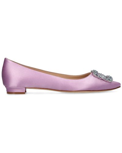 Pink Manolo Blahnik Flats and flat shoes for Women | Lyst
