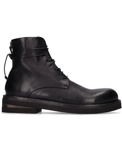 Marsèll Botas Parrucca De Piel Con Cordones - Negro