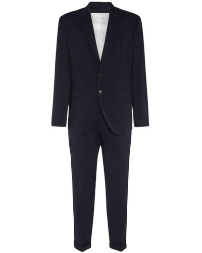DSquared² Cipro Fit Single Breasted Wool Suit - Blue