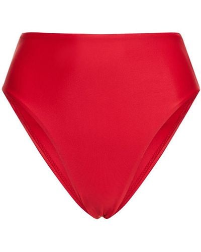 Ziah Bas de bikini taille haute 90's - Rouge