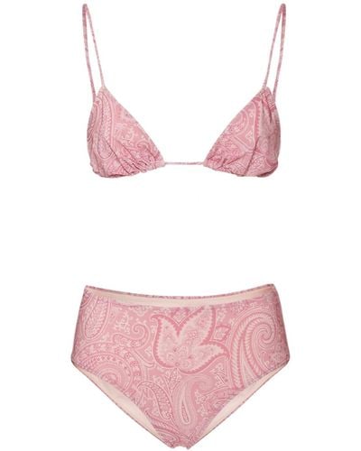 Etro Bikini Con Estampado Paisley - Rosa