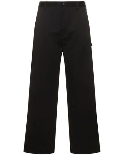 Junya Watanabe Carhartt Cotton Gabardine Trousers - Black