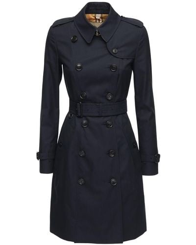 Burberry Trench Mi-long "chelsea Heritage" - Bleu