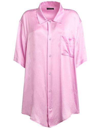 Balenciaga Silk Minimal Shirt - Pink