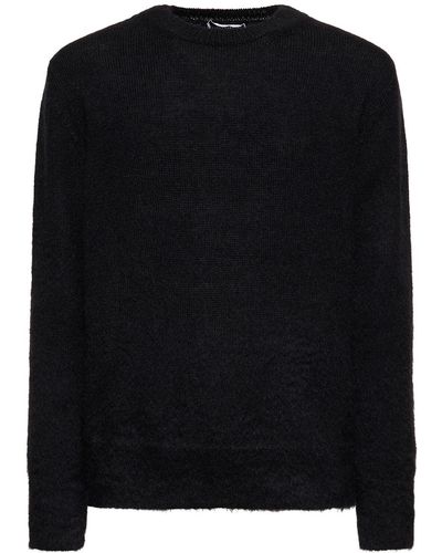 Off-White c/o Virgil Abloh Arrow Mohair Blend Knit Sweater - Black