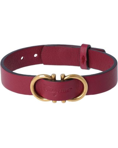 Ferragamo Gancio & Logo Lettering Leather Bracelet - Multicolor