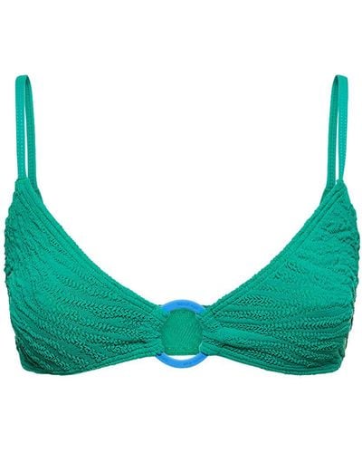 Bondeye Top de bikini con anillo - Verde