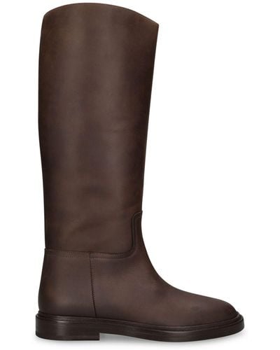 LEGRES 30Mm Leather Tall Boots - Brown