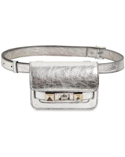 Proenza Schouler Ps11 Metallic Leather Belt Bag - Gray