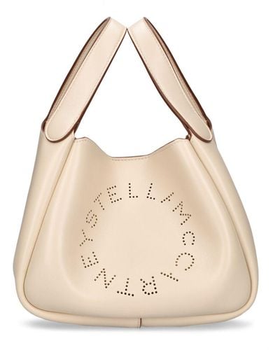 Stella McCartney Logo Faux Leather Crossbody Bag - Natural