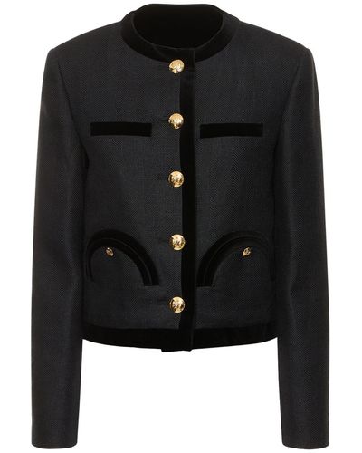 Blazé Milano Bolero de lino - Negro