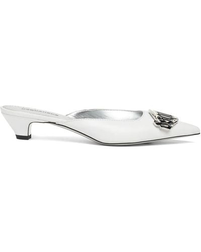 DSquared² 35mm Gothic Leather Mules - White