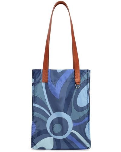 Lot - Emilio Pucci Beach Bag and Towel Set Ninfee Print