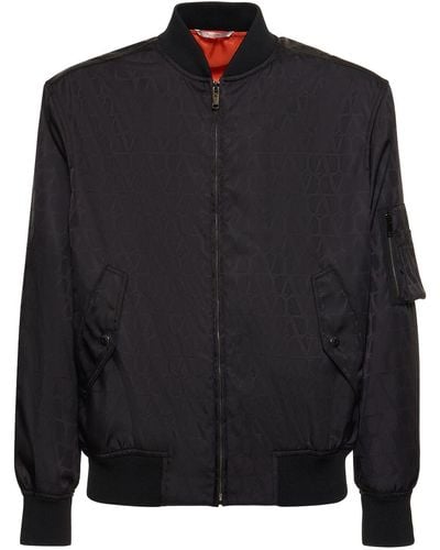 Valentino Toile Iconographe Nylon Jacket - Black
