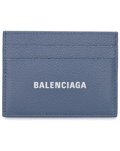 Balenciaga レザーカードホルダー - ブルー